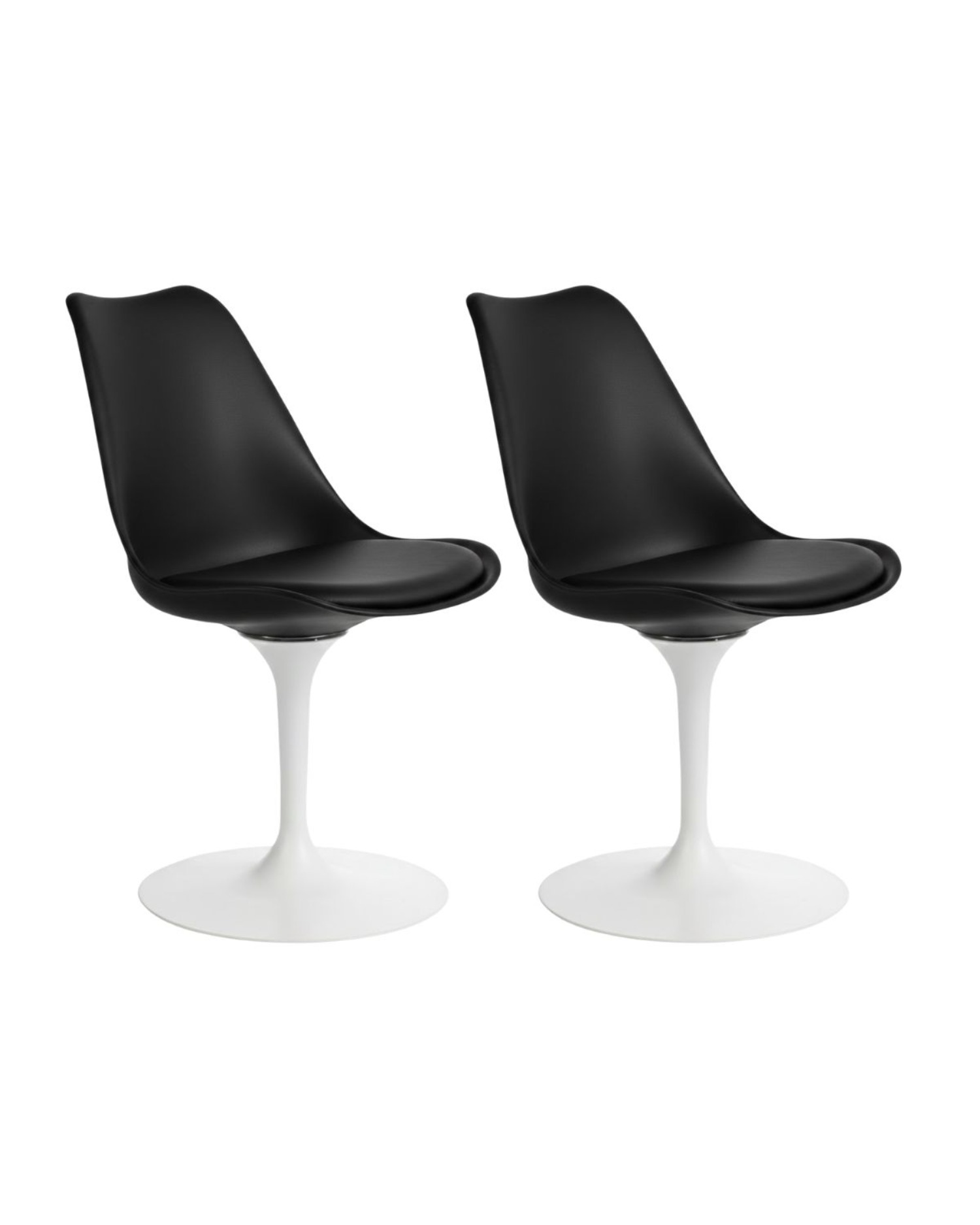 PACK 2 SILLAS TULIP IRON CON PEDESTAL BLANCO - 1