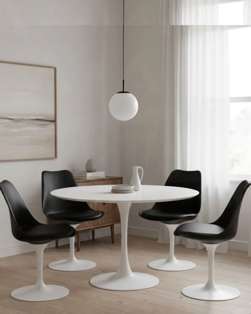 PACK 2 SILLAS TULIP IRON CON PEDESTAL BLANCO - 3