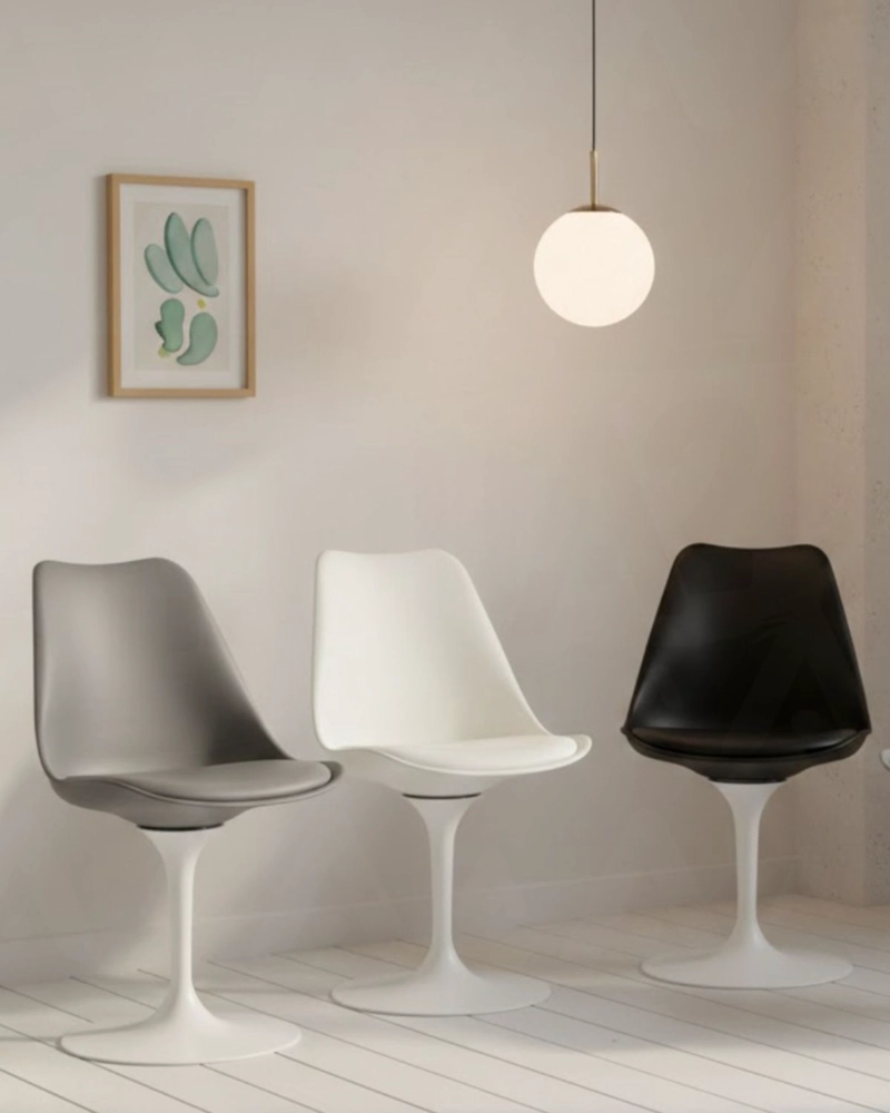 PACK 2 SILLAS TULIP IRON CON PEDESTAL BLANCO - 4