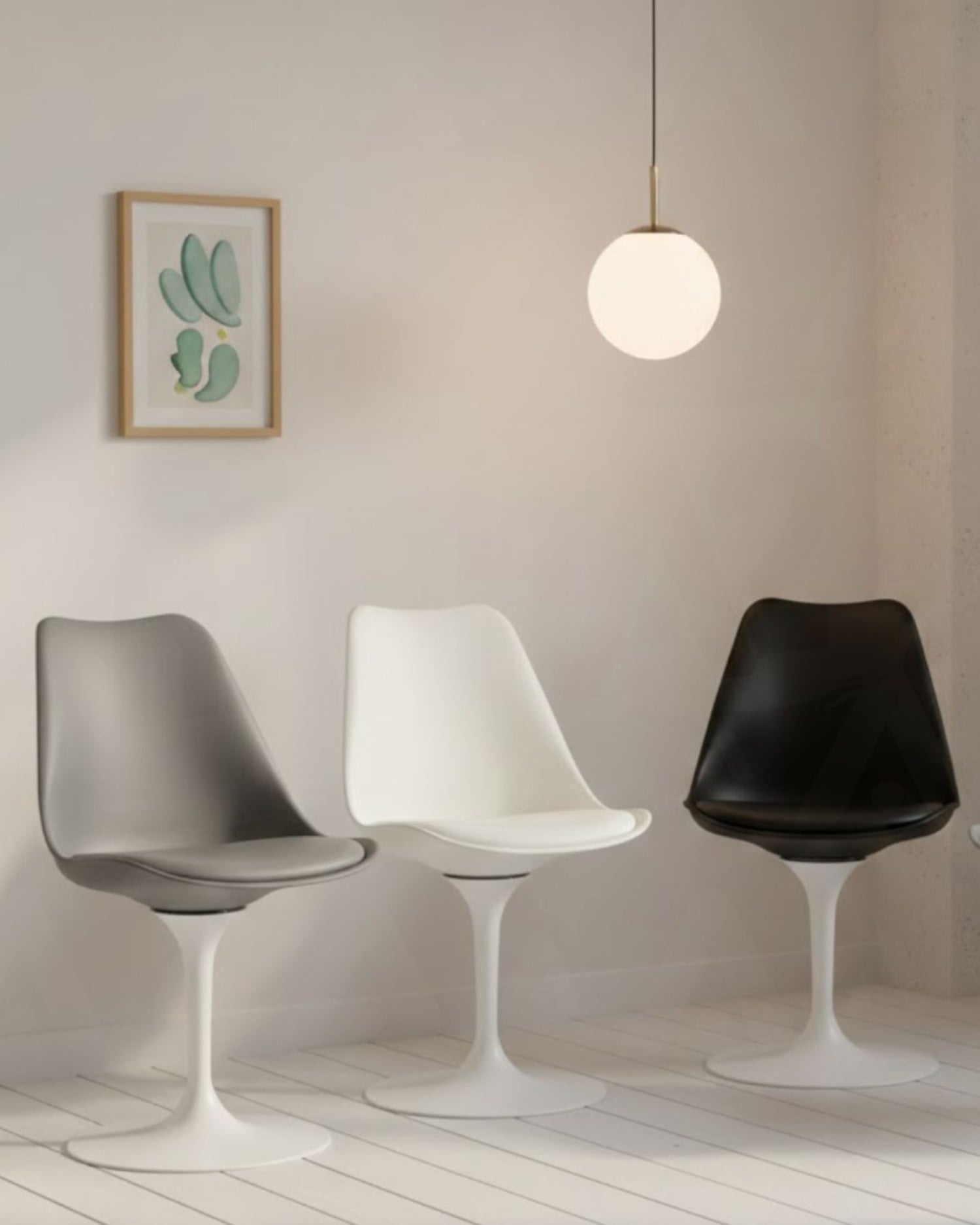 PACK 2 SILLAS TULIP IRON CON PEDESTAL BLANCO - 4