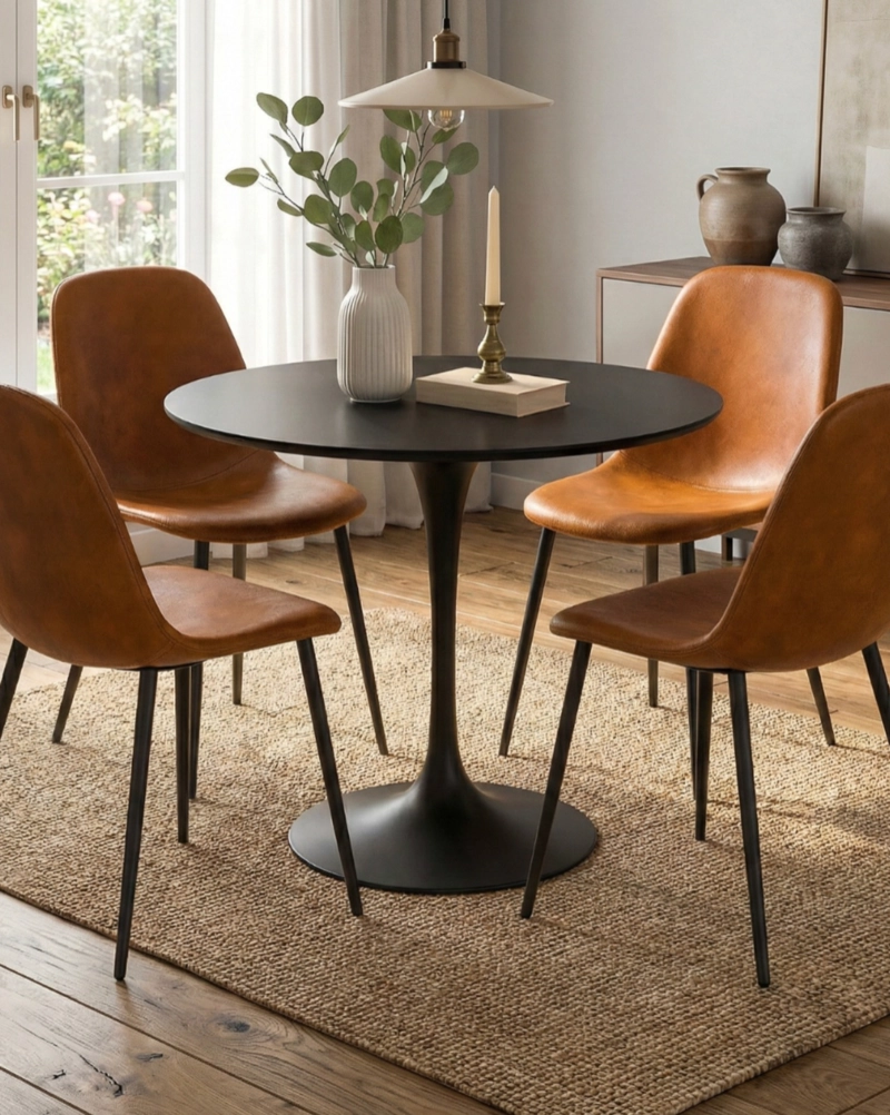 SILLA DE COMEDOR GAMUZA BLACK MURCIA - 5