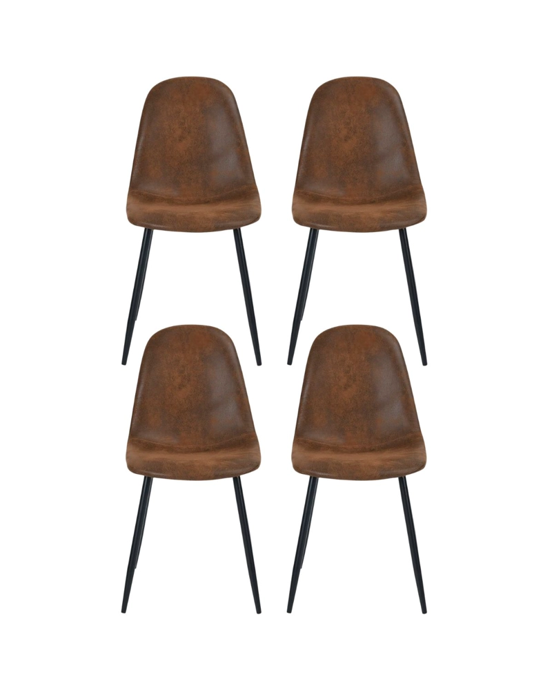 PACK 4 SILLAS DE COMEDOR MURCIA GAMUZA BLACK - 1