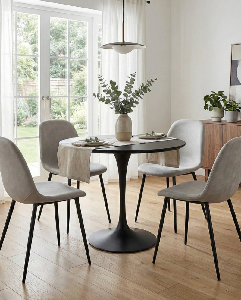 PACK 4 SILLAS DE COMEDOR MURCIA GAMUZA BLACK - 3