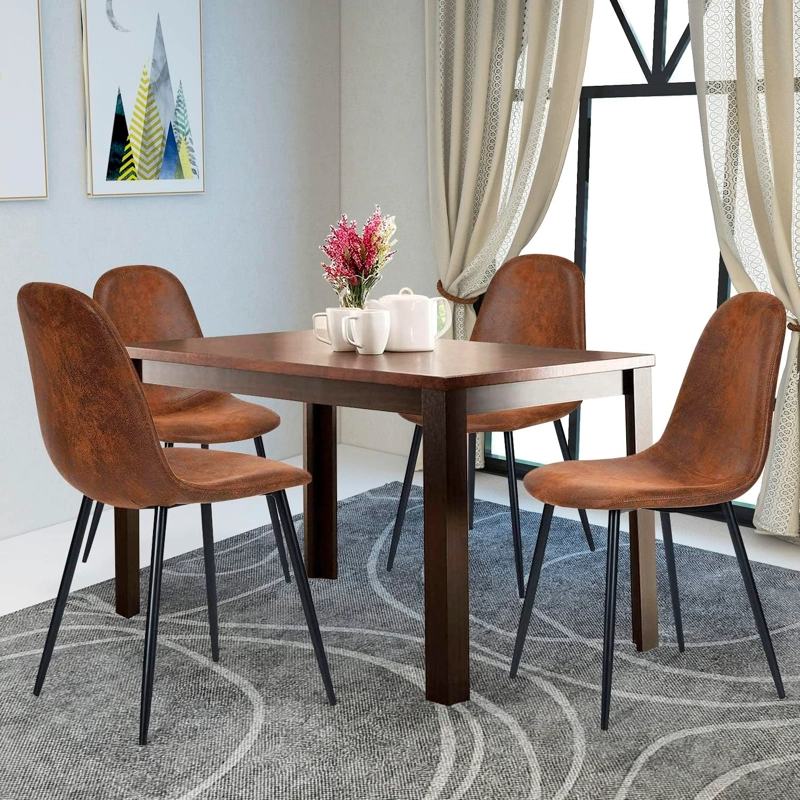 PACK 4 SILLAS DE COMEDOR MURCIA GAMUZA BLACK - 5