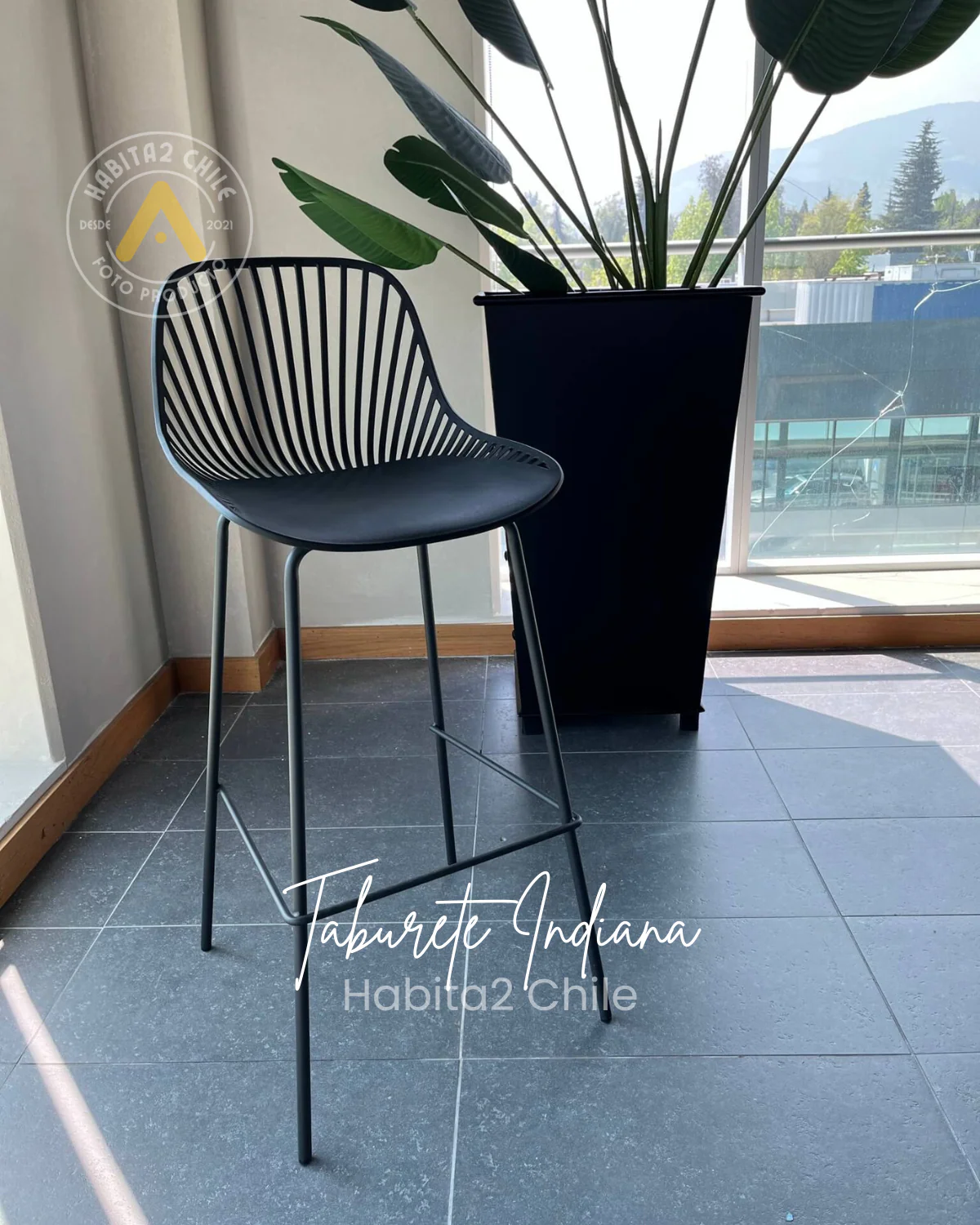 TABURETE METALICO FIJO 77 CM INDIANA - 3