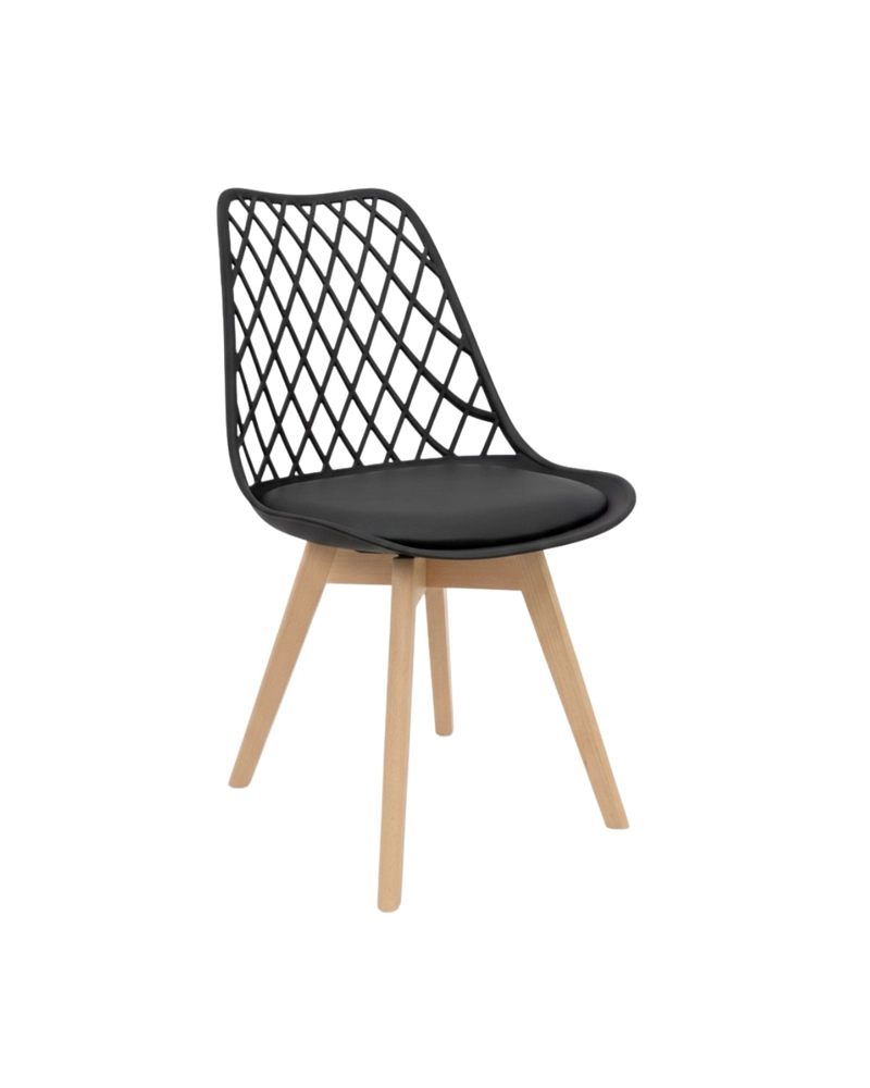 SILLA TULIP MESH ACOLCHADA ECOCUERO