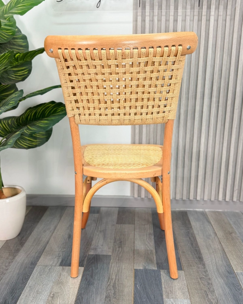 SILLA DE MADERA Y RATTAN YUTE GRETTA WEGNER - 3