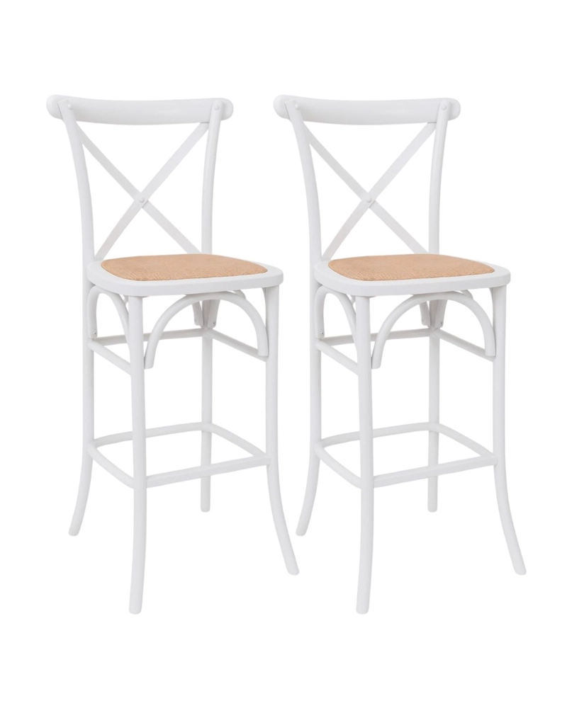 PACK 2 TABURETES CROSSBACK DE MADERA 66 CM - 1