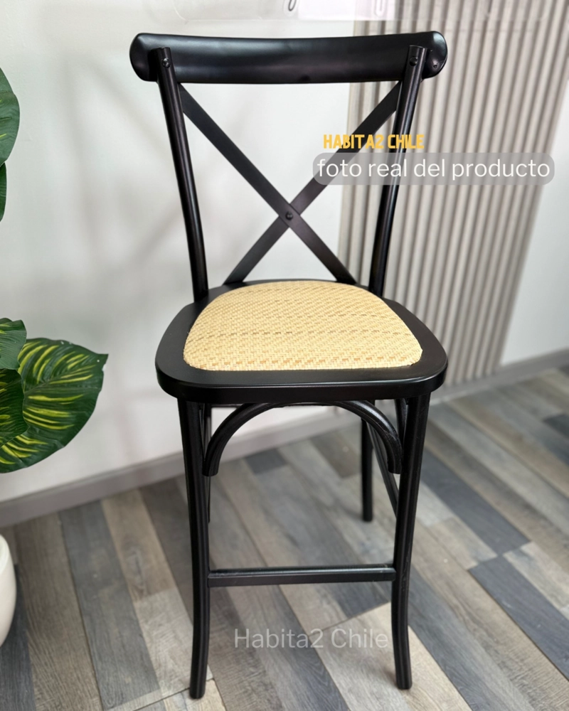 PACK 2 TABURETES CROSSBACK DE MADERA 66 CM - 2