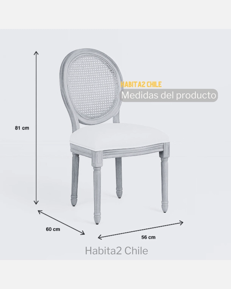 PACK 4 SILLAS DE COMEDOR MADERA ACOLCHADA MONARCA - 7