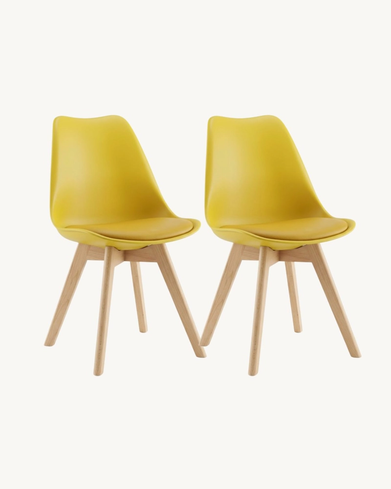 PACK 2 SILLAS DE COMEDOR ACOLCHADAS TULIP - 1