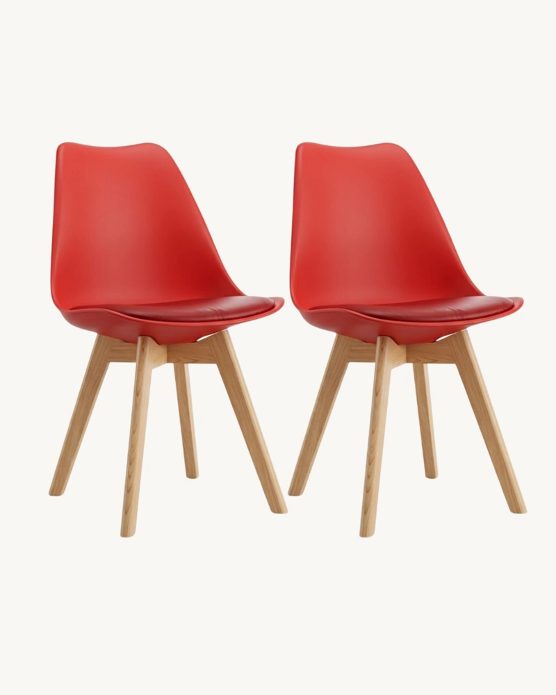 PACK 2 SILLAS DE COMEDOR ACOLCHADAS TULIP - 1