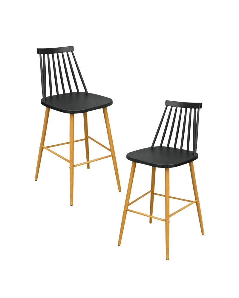 PACK 2 TABURETES DE BAR 65 CM ROYAL ESTILO NORDICO - 1