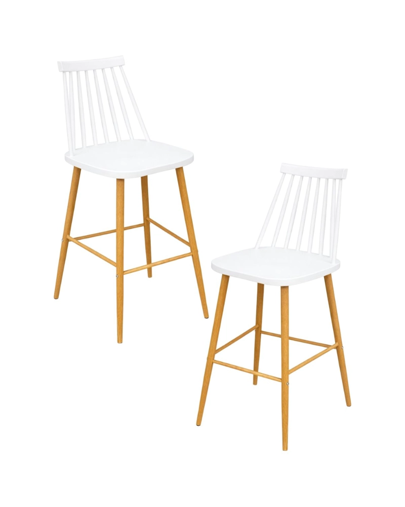 PACK 2 TABURETES DE BAR 65 CM ROYAL ESTILO NORDICO - 1