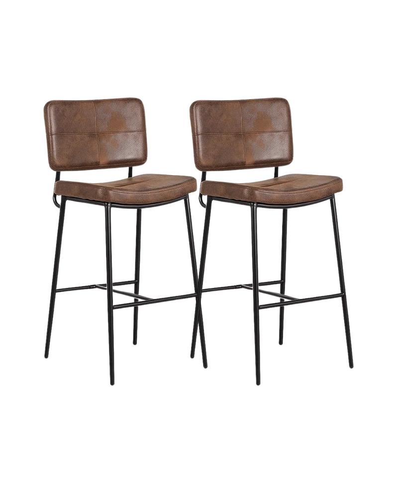 PACK 2 SILLAS DE BAR ALTA COFFEE METALICAS - 1