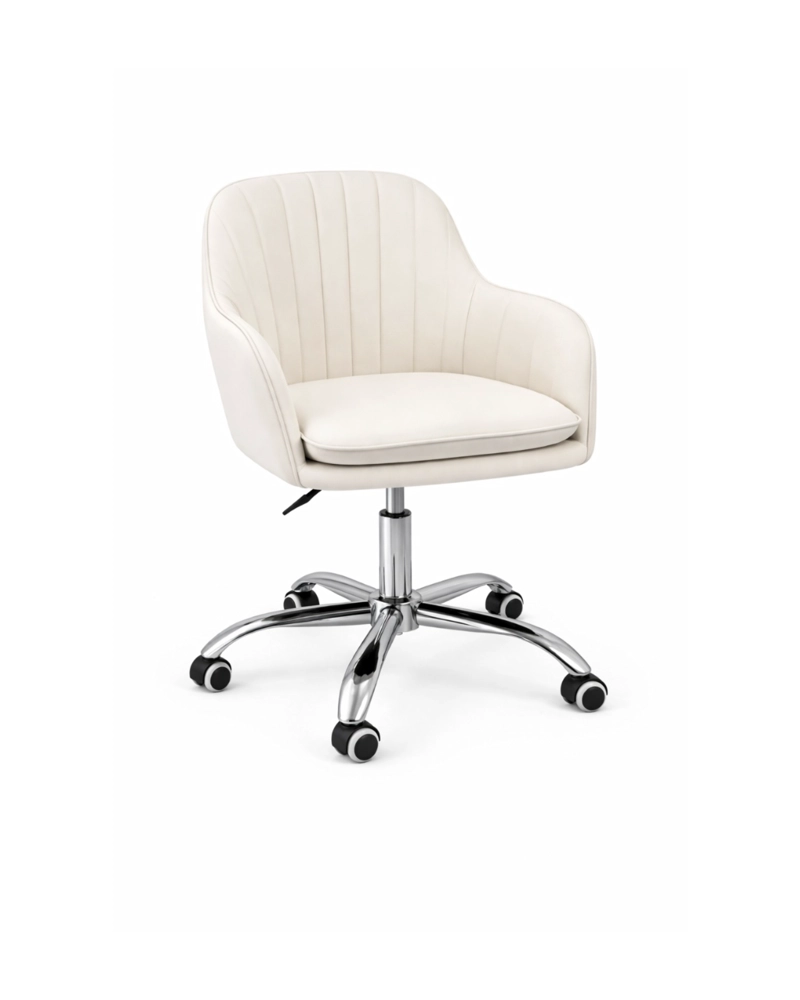 SILLA DE ESCRITORIO GIRATORIA ACOLCHADA LINEAL SILVER - 1