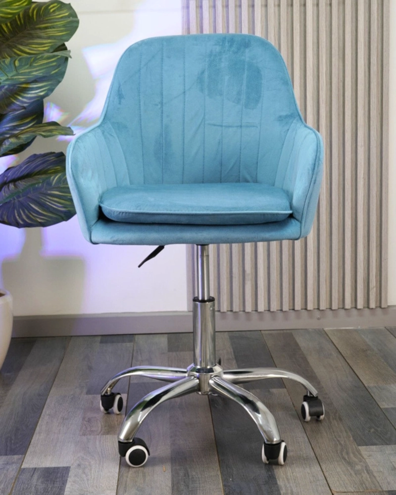 SILLA DE ESCRITORIO GIRATORIA ACOLCHADA LINEAL SILVER - 2