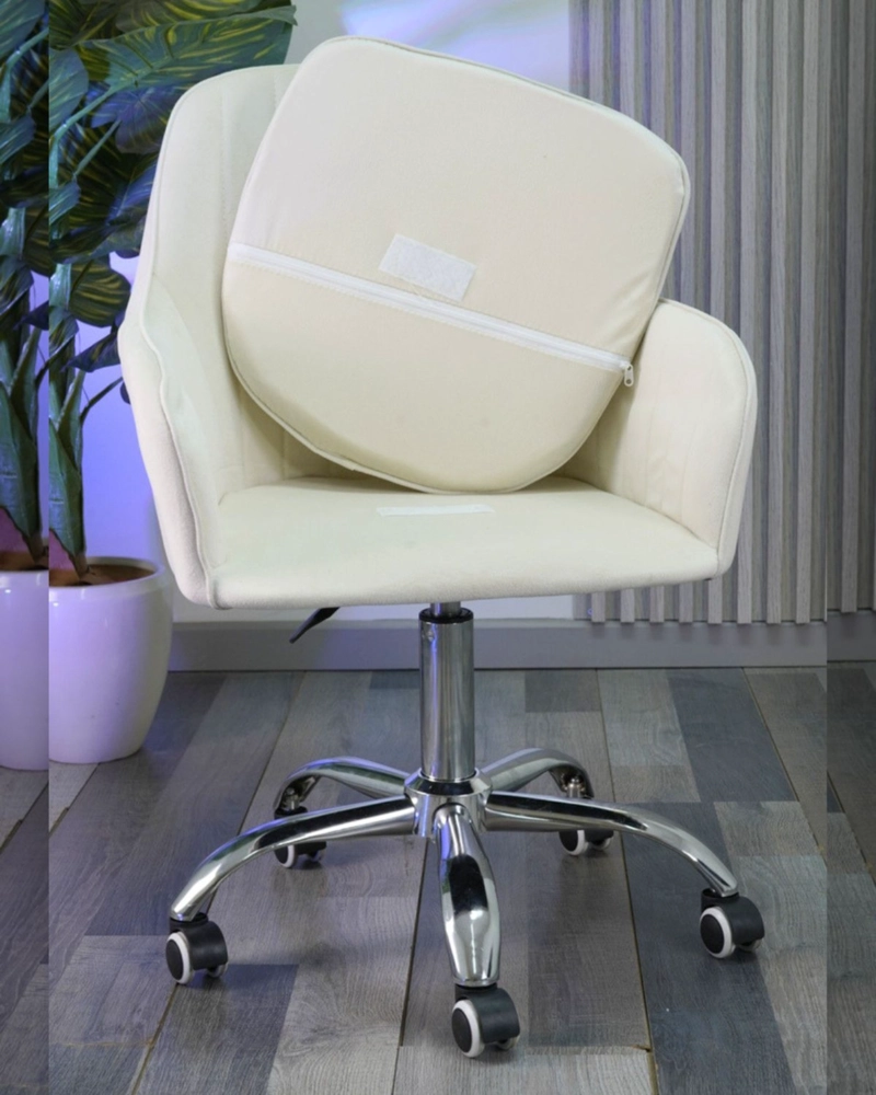 SILLA DE ESCRITORIO GIRATORIA ACOLCHADA LINEAL SILVER - 2