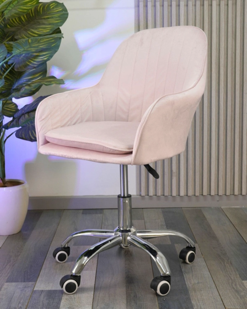 SILLA DE ESCRITORIO GIRATORIA ACOLCHADA LINEAL SILVER - 2