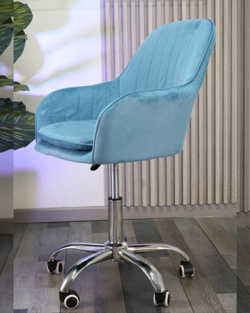 SILLA DE ESCRITORIO GIRATORIA ACOLCHADA LINEAL SILVER - 3