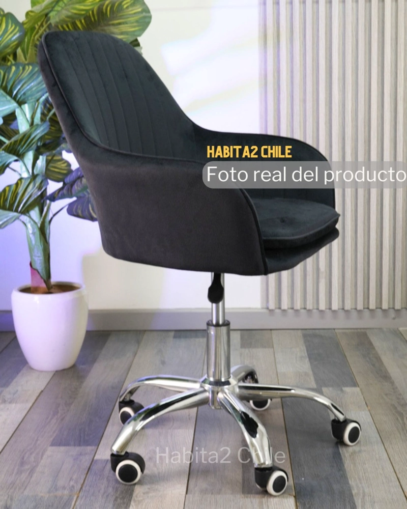 SILLA DE ESCRITORIO GIRATORIA ACOLCHADA LINEAL SILVER - 3