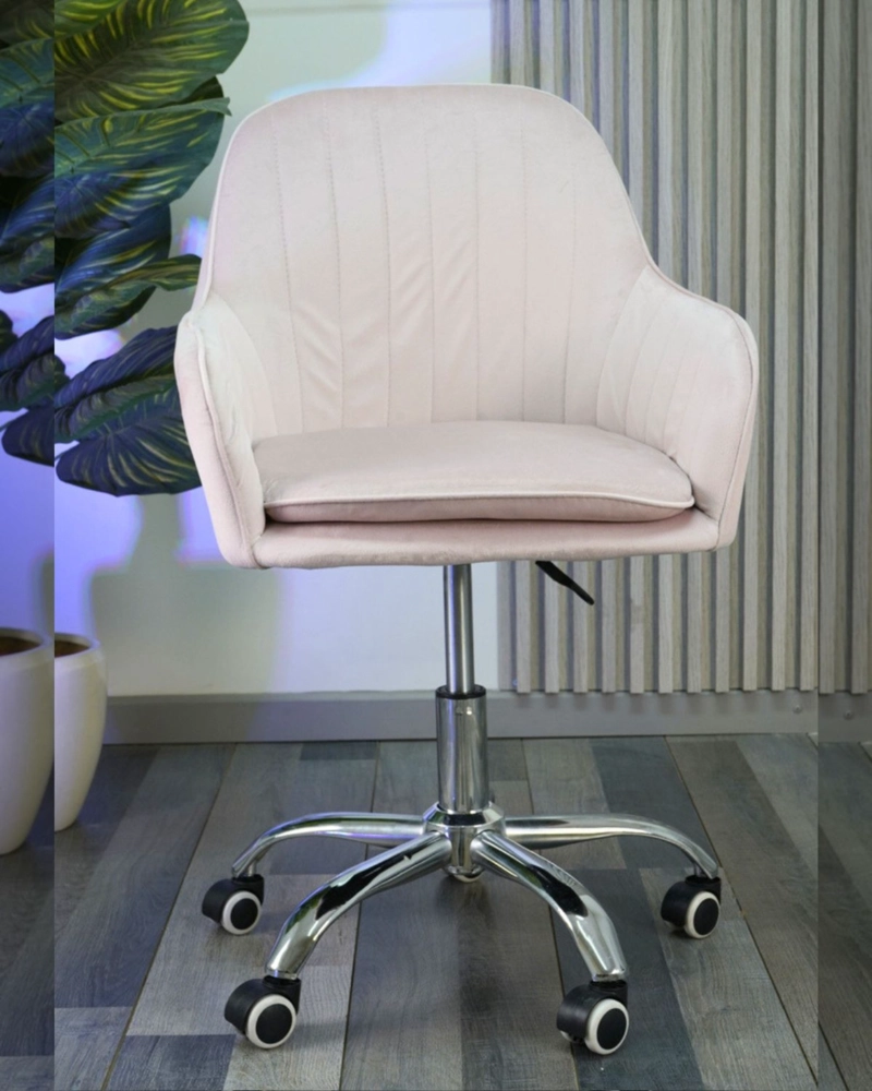 SILLA DE ESCRITORIO GIRATORIA ACOLCHADA LINEAL SILVER - 3