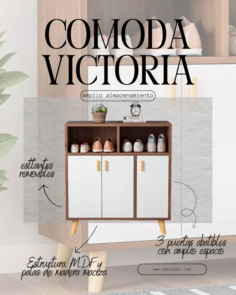 COMODA ZAPATERO VICTORIA 90X90X30 - 3