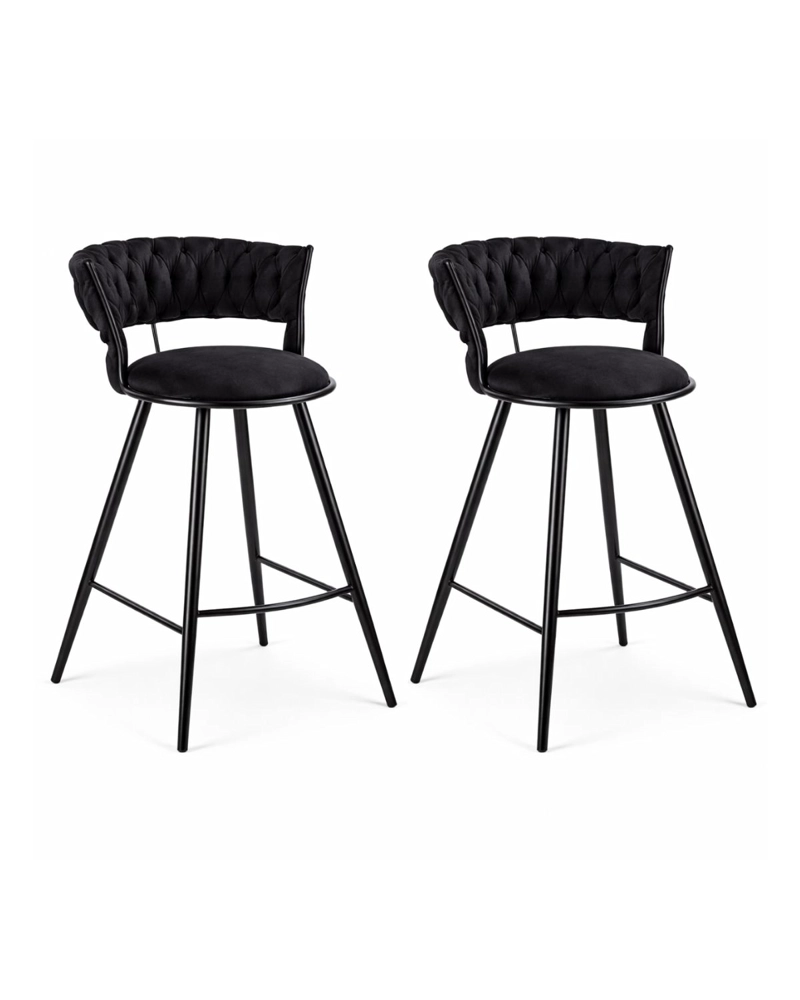 SET 2 SILLAS DE BAR GALES BLACK 66 CM - 1
