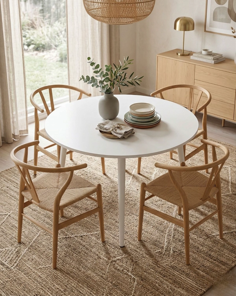 MESA REDONDA PARA COMEDOR 120 CM CREEL - 7