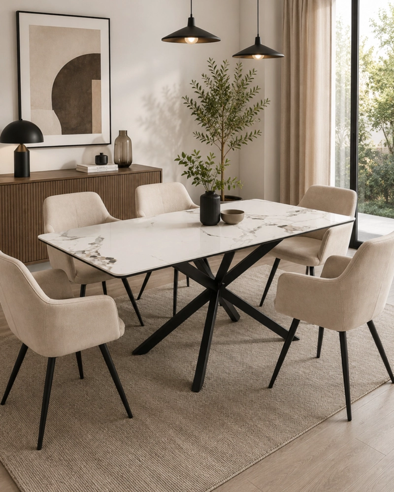 MESA RECTANGULAR DE COMEDOR BECCA 180X100X75 - 5