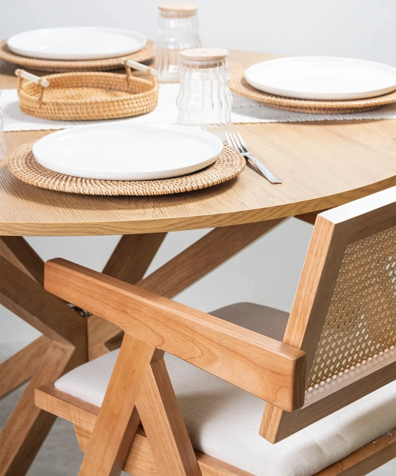 MESA DE COMEDOR ESCANDINAVA REDONDA 120 CM - 3