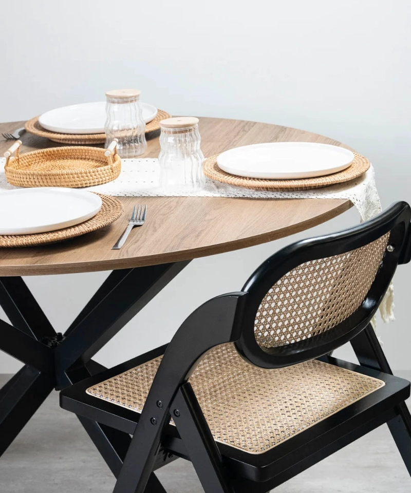 MESA DE COMEDOR ESCANDINAVA REDONDA 120 CM - 4