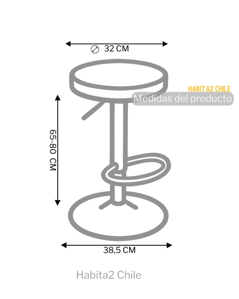 PACK 4 TABURETES AJUSTABLE INDUSTRIAL DESIGN - 4