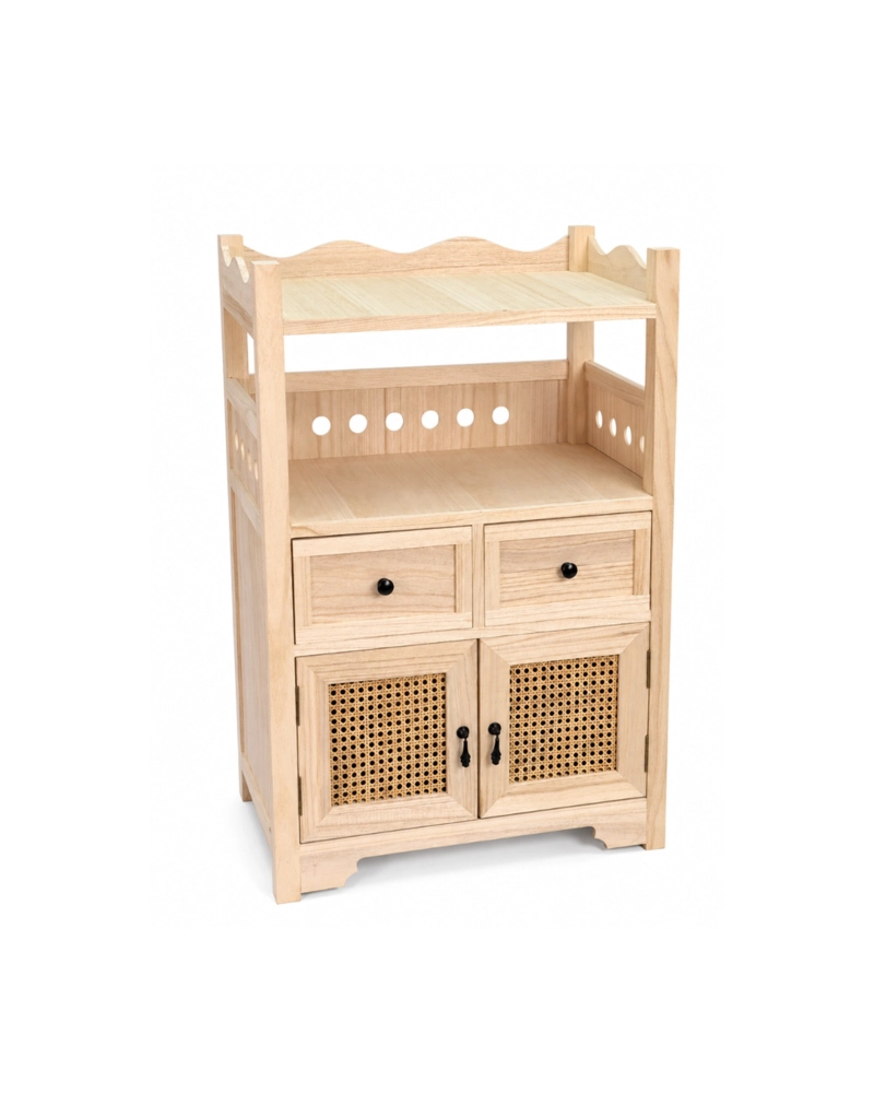 BUFFET APARADOR ATELIER MADERA Y RATTAN - 1