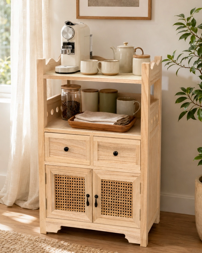 BUFFET APARADOR ATELIER MADERA Y RATTAN - 2