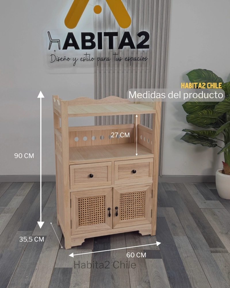 BUFFET APARADOR ATELIER MADERA Y RATTAN - 5