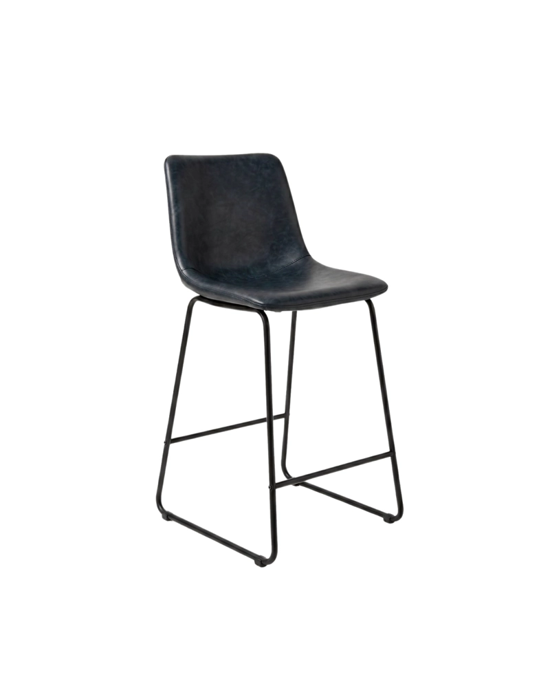 TABURETE LEAH CUERO 65 CM - NEGRO - 1