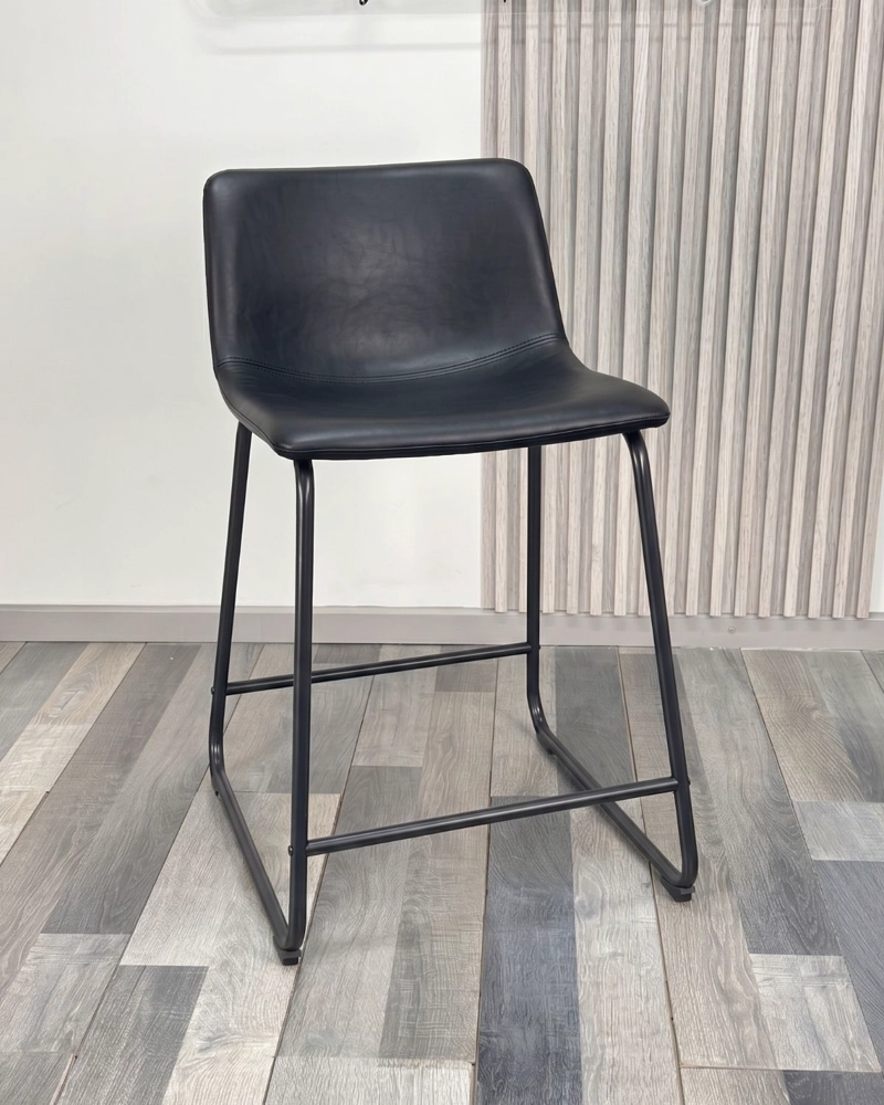 PACK 2 TABURETES DE BAR CUERO 65CM LEAH - 3