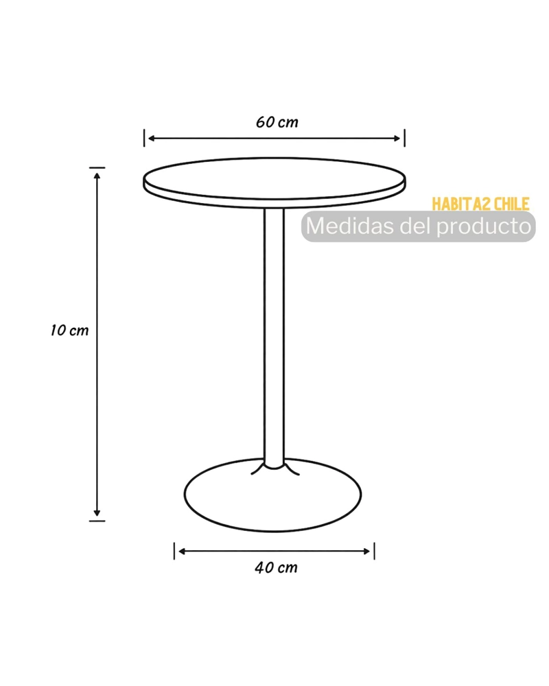 MESA DE BAR CIRCLE 60CM - 4