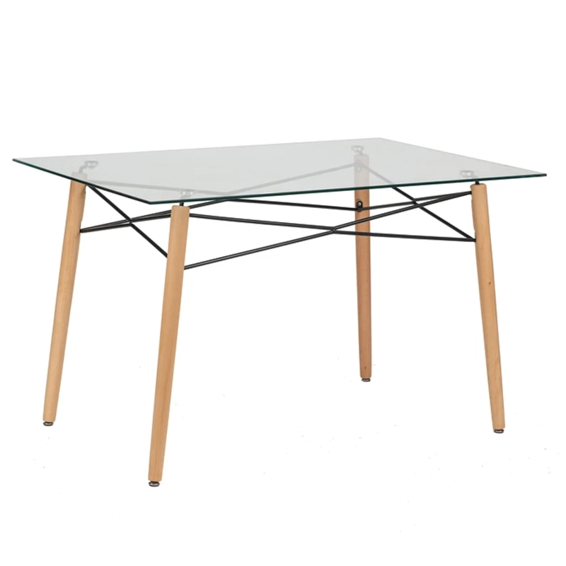 MESA DE VIDRIO 120X80 CM CHARLES TOP - 1