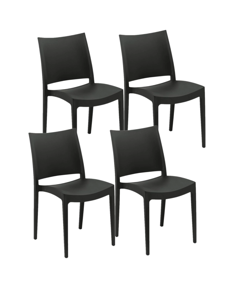 PACK 4 SILLAS PLASTICAS DE EXTERIOR - 1