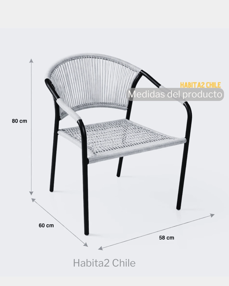 SET 2 SILLAS DE COMEDOR RATTAN JANEIRO - 3