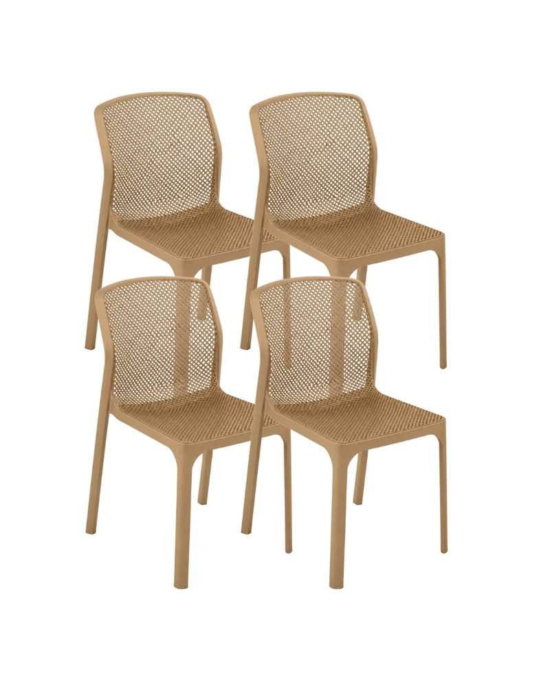 PACK 4 SILLAS DE TERRAZA APILABLES CARIN - 1