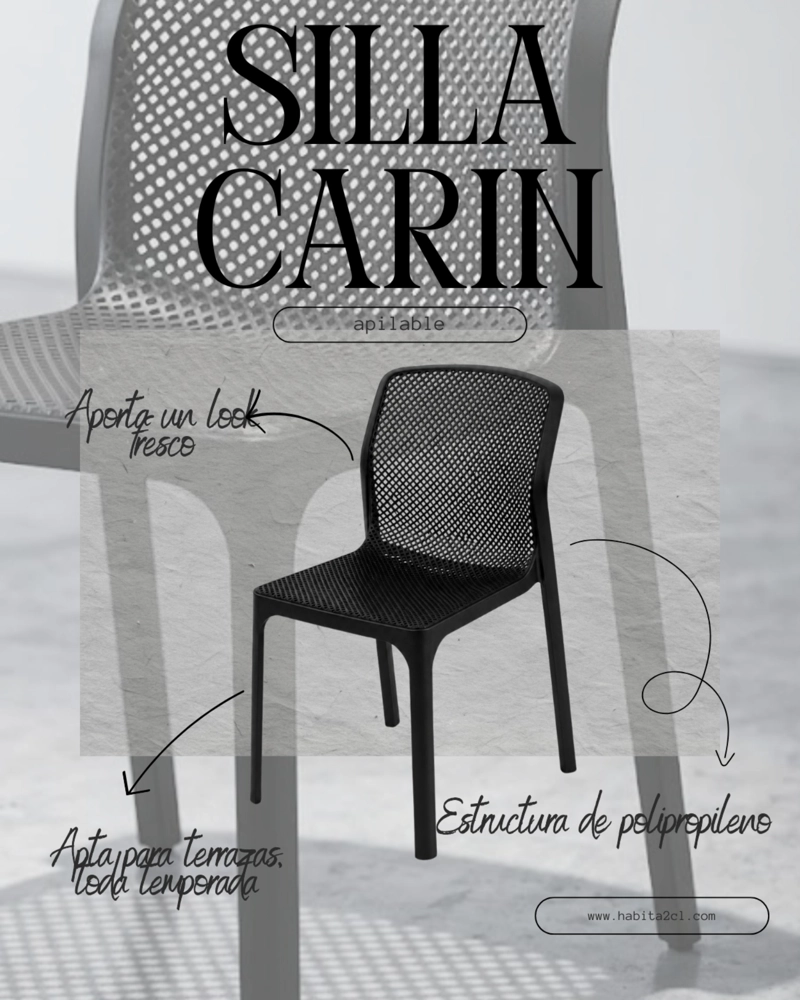 PACK 4 SILLAS DE TERRAZA APILABLES CARIN - 3