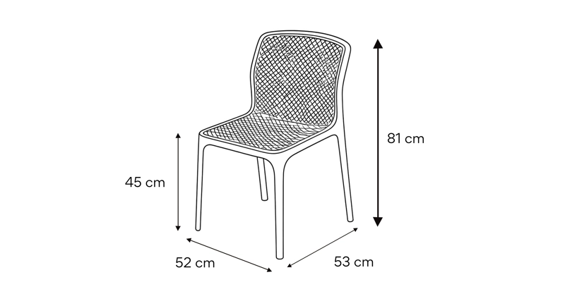 PACK 4 SILLAS DE TERRAZA APILABLES CARIN - 6