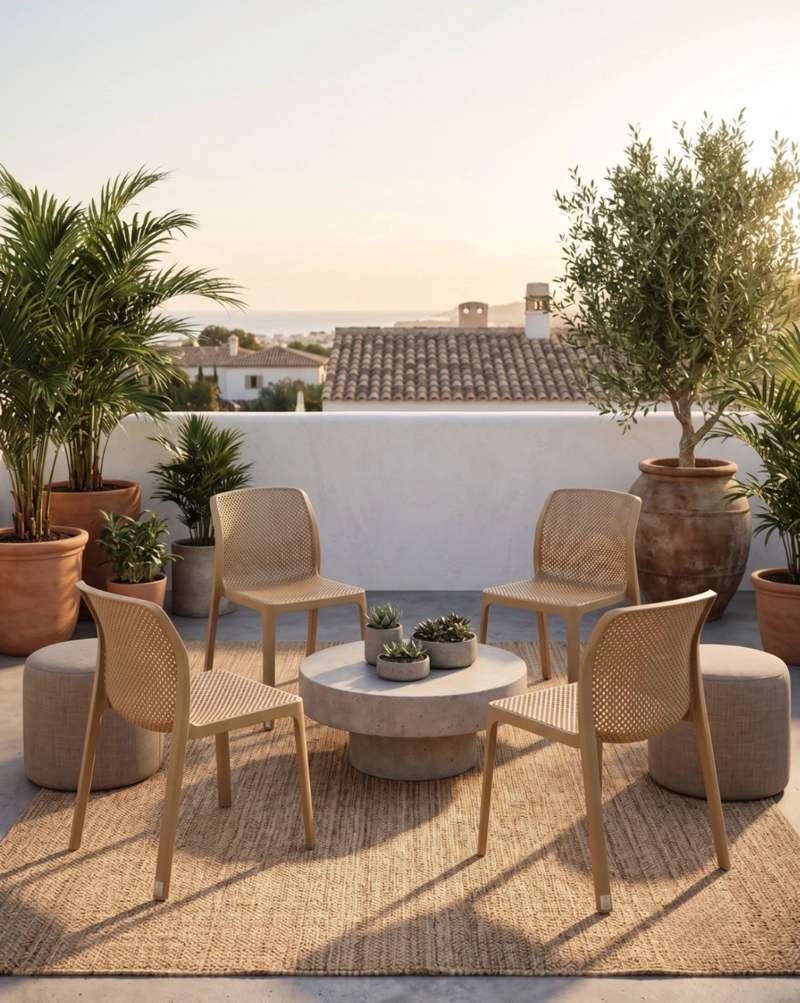 PACK 4 SILLAS DE TERRAZA APILABLES CARIN - 7