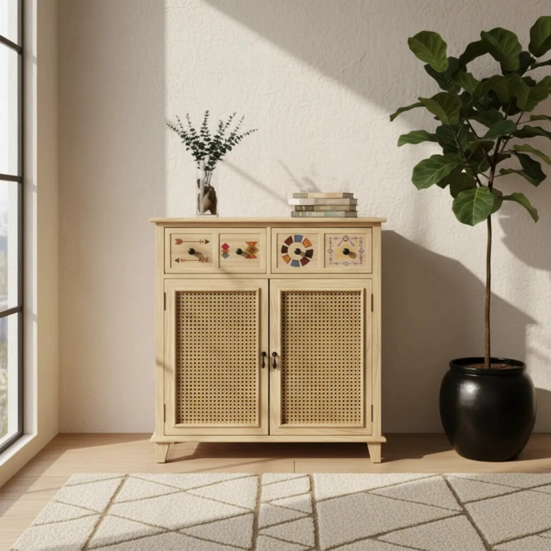 MUEBLE 2 CAJONES Y PUERTAS POP ART - 2