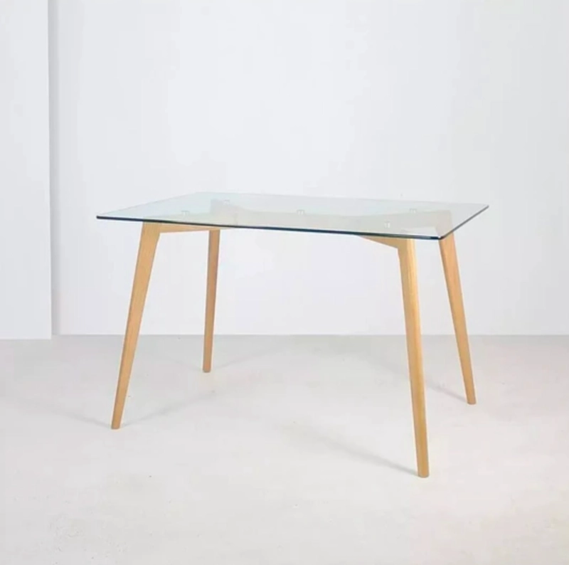 MESA DE VIDRIO 130 CM PARA COMEDOR BARCELONA - 2