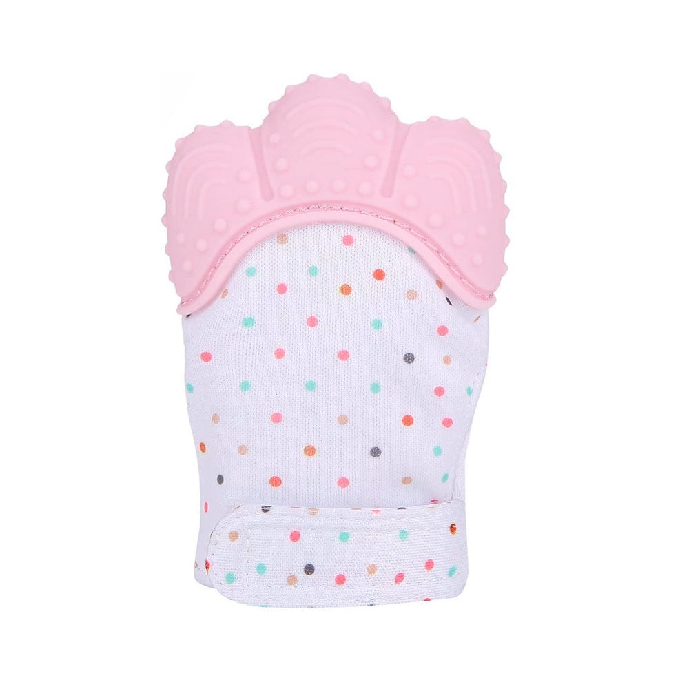 GUANTE MORDEDOR MITÓN SILICONA DENTICIÓN RASCA ENCIA BEBÉ - 1