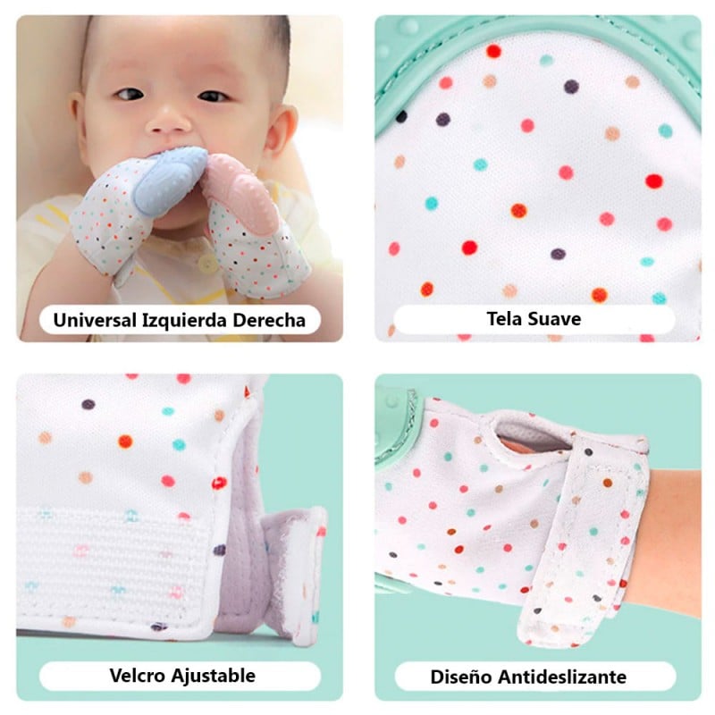 GUANTE MORDEDOR MITÓN SILICONA DENTICIÓN RASCA ENCIA BEBÉ - 4